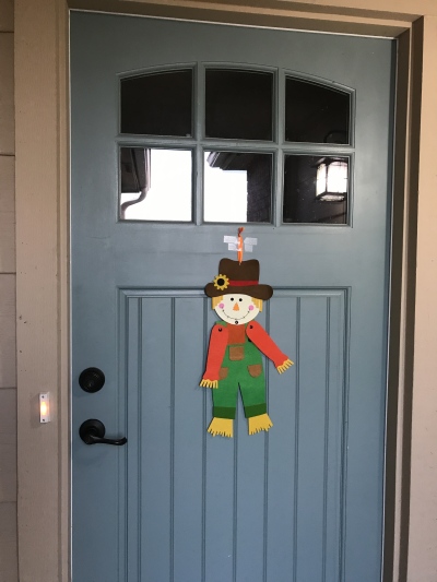 Scarecrow on the front door